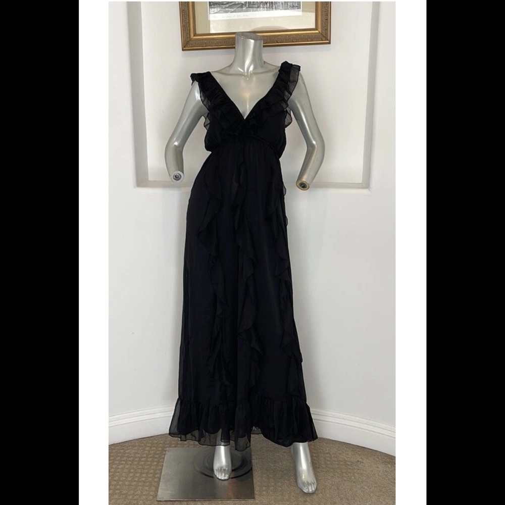 Romeo & Juliet Couture Black Backless Dress